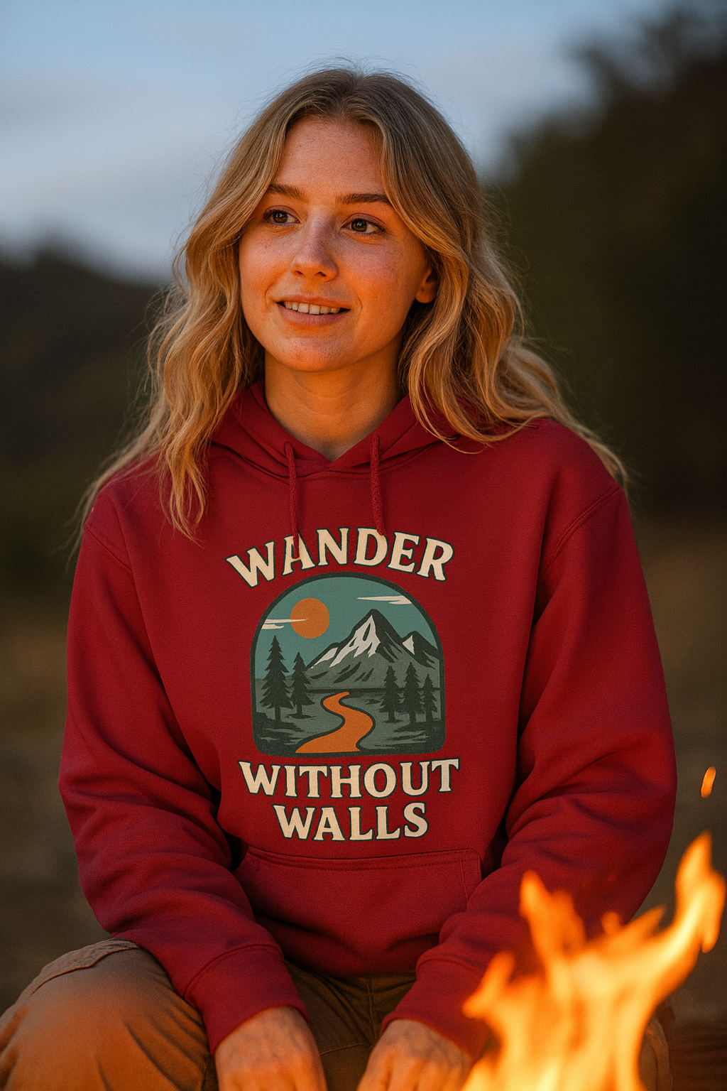 Wander Without Walls Mountain Adventure Hoodie