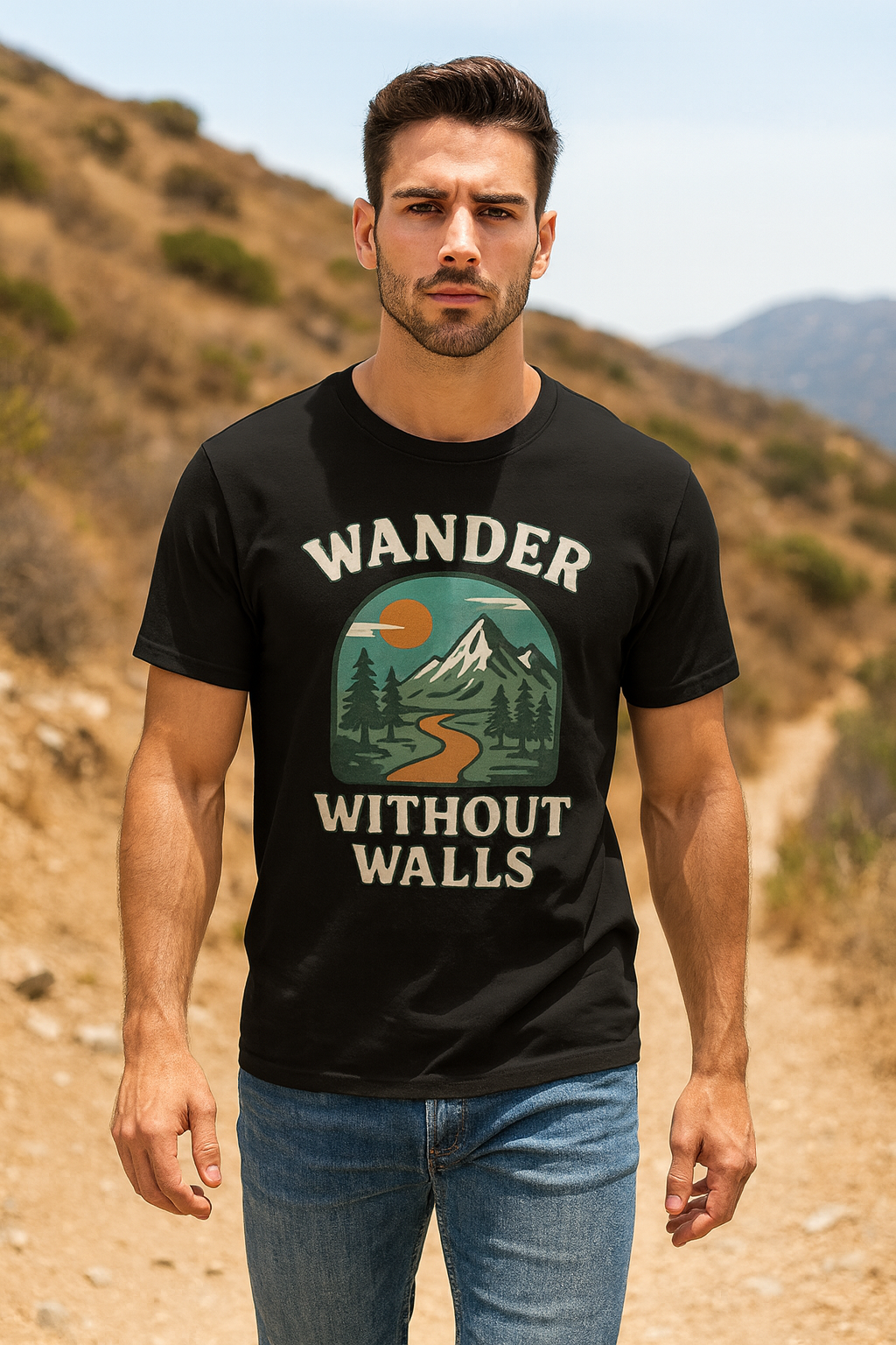 Wander Without Walls Mountain Adventure T-Shirt