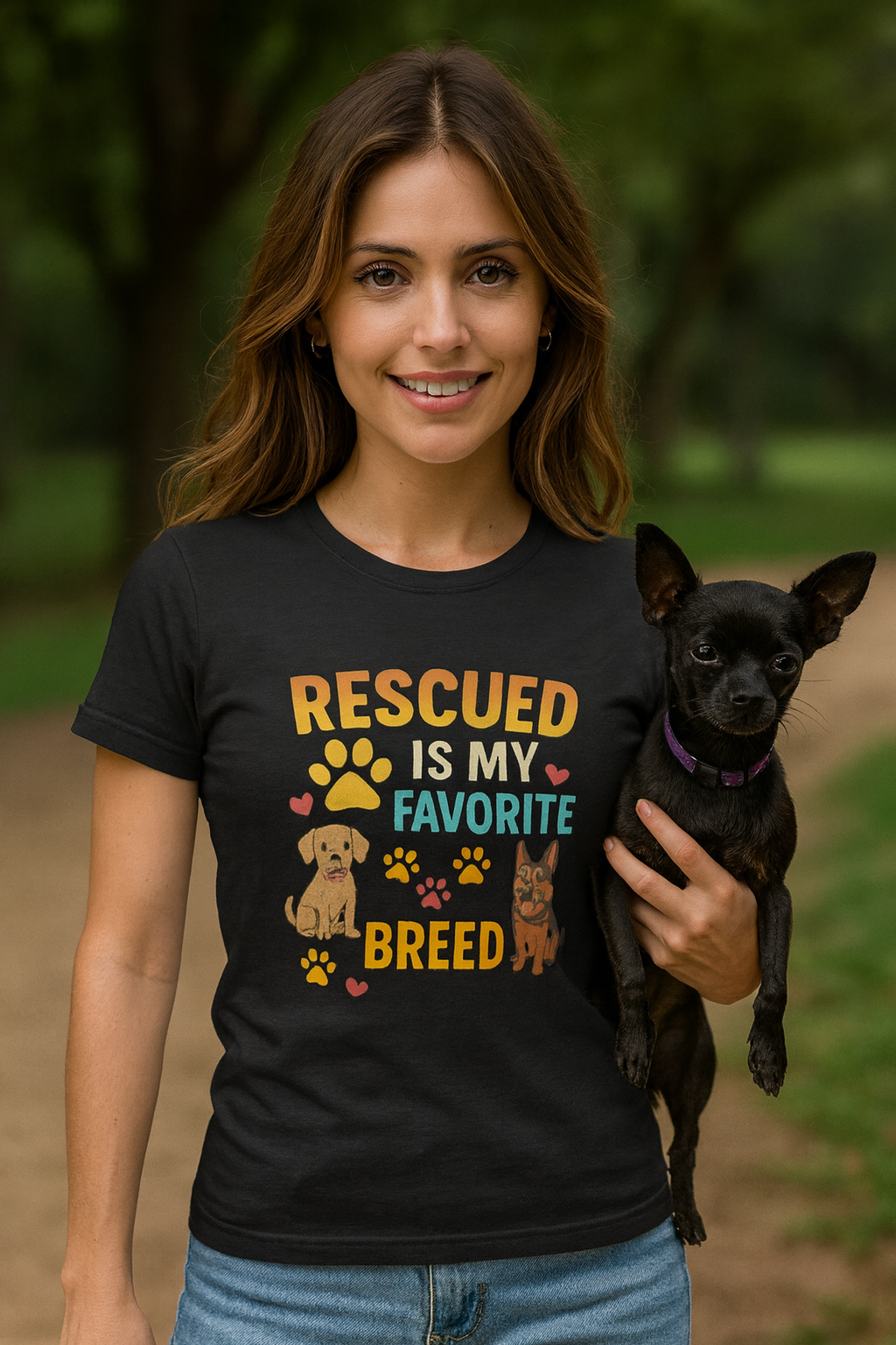 Rescued Is My Favorite Breed | Unisex Graphic T-Shirt